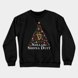 Nollaig Shona Duit Irish Tree Crewneck Sweatshirt